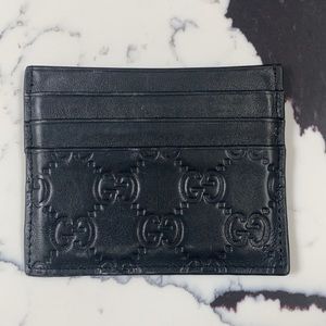 USED double sided gucci card holder